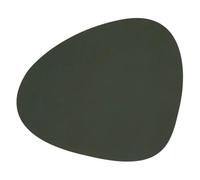 LindDNA 981065 Curve L Set de Table en Cuir recyclé Vert foncé 37 x 44 cm