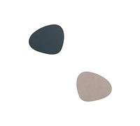 LIND DNA Dessous de verre Nupo recto-verso curve 1 pièce gris anthracite-gris clair