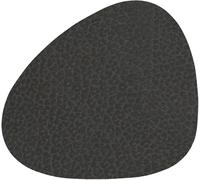LindDNA dessous de verre CURVE 8 pièces cuir Hippo 11 x 13 cm dans de nombreuses couleurs, LindDNA:Black-Anthracite