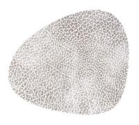 LindDNA dessous de verre CURVE 8 pièces cuir Hippo 11 x 13 cm dans de nombreuses couleurs, LindDNA:White-Grey