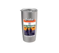 L'Inde appelle et je dois aller voyager en Inde Gobelet isotherme en acier inoxydable double paroi