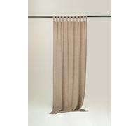 Linde by Wool4life & Amazon Rideaux castillans, translucides, rustiques, 1 pièce 270 x 140 cm Beige Naturel