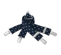 Lindenmann braces men navy X-shape adjustable Made in Germany, Größe/Size:110, Farbe/Color:bleu