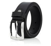 Lindenmann ceinture homme de cuir de buffle, 40 mm large et 3,8 mm fort, ajustable, ceinture, ceinture de cuir, ceinture pour jeans, XL, noir, Größe/Size: