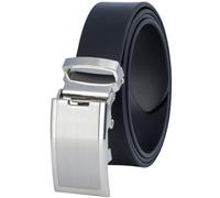 Lindenmann ceinture homme de cuir de vachette, 33 mm large et 3,6 mm fort, ajustable, ceinture, ceinture de cuir, ceinture classique, boucle automatique, noir, Größe/Size:110, Farbe/Color:noir