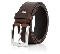 Lindenmann Ceinture Homme en Cuir de Buffle, 40 mm Large et 3,8 mm Fort, Ajustable pour Jeans, XL, Marron Foncé, Taille 160