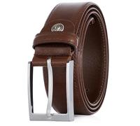 Lindenmann Ceinture Homme en Cuir de Vachette, 35 mm Large et 3,8 mm Fort, Ajustable, Classique, Marron, XXL, Mogano, Taille/Size: 125