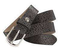 Lindenmann cowhide belt ladies, belt ladies leather 30 mm wide, belt ladies, cowhide belt black, Farbe/Color:noir, Size US/EU:Bundweite 90 cm Gesamtlänge 105 cm W 35.5 L