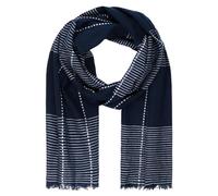 Lindenmann écharpe/écharpe tissée hommes 100% coton, foulard hommes, bleu-blanc