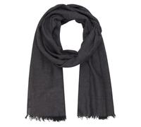 Lindenmann écharpe/écharpe tissée hommes 100% coton, foulard hommes, gris noir