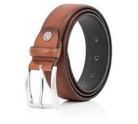 Lindenmann leather belt men, jeans belt men 35 mm wide, belt men jeans, full cowhide leather dark cognac, Farbe/Color:marron, Size US/EU:Bundweite 95 cm Gesamtlänge 110 cm W 37.5 L