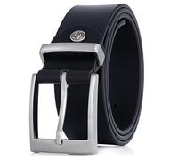 Lindenmann Mens Leather Belt/Mens Belt, full grain leather belt XXL, buffalo leather, black, Größe/Size:, Farbe/Color:noir