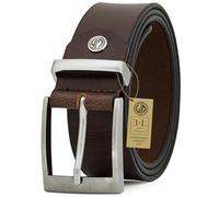 Lindenmann Mens Leather Belt/Mens Belt, full grain leather belt XXL, buffalo leather, dark brown, Größe/Size:, Farbe/Color:marron