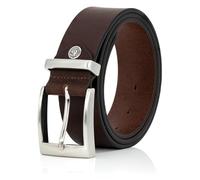 Lindenmann Mens Leather Belt/Mens Belt, full grain leather belt XXL, buffalo leather, dark brown, Größe/Size:, Farbe/Color:marron