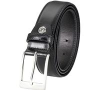 Lindenmann suit leather belt men, suit belt men 35 mm wide, belt suit men, cowhide black, Farbe/Color:noir, Size US/EU:Bundweite 90 cm Gesamtlänge 105 cm W 35.5 L