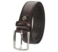 Lindenmann Suit Leather Belt Men, Suit Belt Men 35 mm wide, Belt Suit Men, full cowhide dark brown, Farbe/Color:marron, Size US/EU:Bundweite 120 cm Gesamtlänge 135 cm W 47.5 XXL