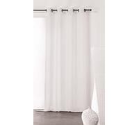 Linder 0169/10/375FR Uni Naturel Rideau à Œillets Polyester Blanc 150 x 240 cm