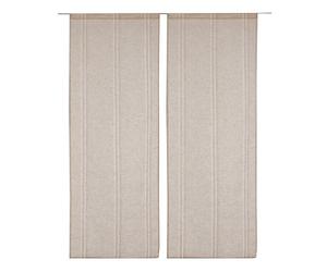 Linder 0189 /29/415/38X90 Vitrage Jour Lin Beige Passe Tringle