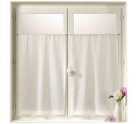 Linder 0323 /10/415 Paire de Vitrages Droits Etamine Blanc Passe Tringle 70 x 120 cm