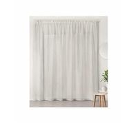 Linder 0390 /10/344 Voilage Grande Largeur Polyester Lin Blanc Galon Fronceur 300 x 240 cm