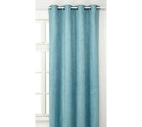 LINDER 0520/40/375FR Rideau Suédine Lourde Bleu Ciel Oeillets 145 x 260 cm
