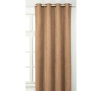 LINDER 0520/50/375FR Rideau Suédine Lourde Cappuccino Oeillets 145 x 260 cm