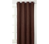 LINDER 0520/55/375FR Rideau Suédine Lourde Chocolat Oeillets 145 x 260 cm