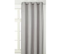 LINDER 0552/90/375FR Rideau Occultant Oxford Gris Ciment Oeillets 140 x 240 cm