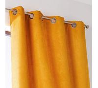Linder 1 Rideau suédine, Toile, Jaune Moutarde, 145x260