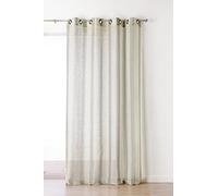 Linder 1168/83/375FR Rideau à Rayures Polyester/Lin/Coton Marécage 150 x 280 cm