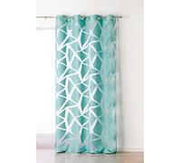 Linder 261/40/10069/375AB Rideau avec 8 Oeillets Fusil Rond Polyester Turquoise 140 x 245