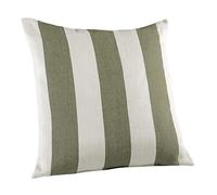 LINDER Coussin Garni UPCYCLÉ - tissé et Teint en France - Finition Passepoil - Coloris Vert Bouteille - Dimensions 45x45cm - 56% Polyester 42% Coton 2% Autres Fibres - Collection Sunset