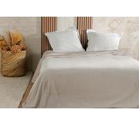 LINDER Couvre lit Velours gaufré - 180x240cm - Ivoire