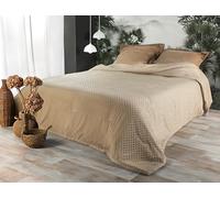 LINDER Dessus de lit Pompon - 250x260cm - Sable