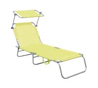 Linder Exclusiv Chaise longue de jardin avec auvent Vert