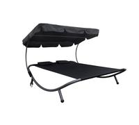 Linder Exclusiv Chaise longue de jardin pour deux personnes avec auvent MC4900