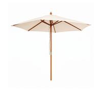 Linder Exclusiv Parasol de jardin avec structure en bois 250 cm Beige