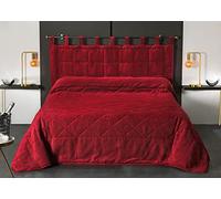 Linder Jeté de lit Firenze Effet Velour Coloris Rouge en 230x250cm