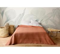 LINDER jeté de lit matelassé Motif capitoné - Coloris Rose Fard - 100% Polyester - Dimensions 180x240cm - Collection Hawaï