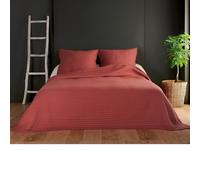 Linder Jeté de lit Terra Cotta capitonné Style boutis - 250x260cm - Rouille
