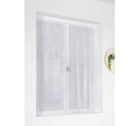 LINDER Paire de vitrages CORDELETTE Blanc azuré et Noir en 70x160cm