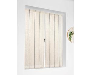 Linder Paire de vitrages Jeanne Lin et Noir en 60x160cm