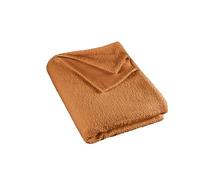 LINDER Plaid Mouton Coloris Camel en 140x180cm