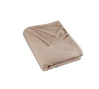 LINDER Plaid Mouton Coloris Taupe en 140x180cm