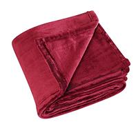 Linder - Plaid rectangulaire Doux et cocooning - Coloris Rouge Cerise - 100% Polyester - Dimensions 130x180cm - Collection Cocoon