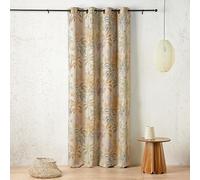 Linder Rideau imprimé à Motif Oasis africaines - Style végétal - Coloris Vert Oasis - Finition œillets Ronds Canon de Fusil - Dimensions 145x240cm - 100% Polyester - Collection Kenya