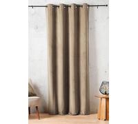 Linder Rideau Isolant obscurcissant Thermique - Effet Peau de pêche - Coloris Beige Caramel - Finition œillets Canon de Fusil - Dimensions 135x260cm - 100% Polyester - Collection Baltic