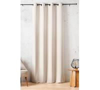 Linder Rideau Isolant obscurcissant Thermique - Effet Peau de pêche - Coloris Blanc Craie - Finition œillets Canon de Fusil - Dimensions 135x260cm - 100% Polyester - Collection Baltic