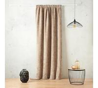 Linder Rideau Isolant obscurcissant Thermique et phonique - Coloris Beige Chamois - Style Velour - Finition Galon fronceur à Plat - Dimensions 135x260cm - 100% Polyester - Collection Colorado