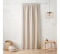 Linder Rideau Isolant obscurcissant Thermique - Style Naturel - Coloris Blanc Ivoire - Finition Galon fronceur à Plat - Dimensions 135x260cm - 100% Polyester - Collection Adélie